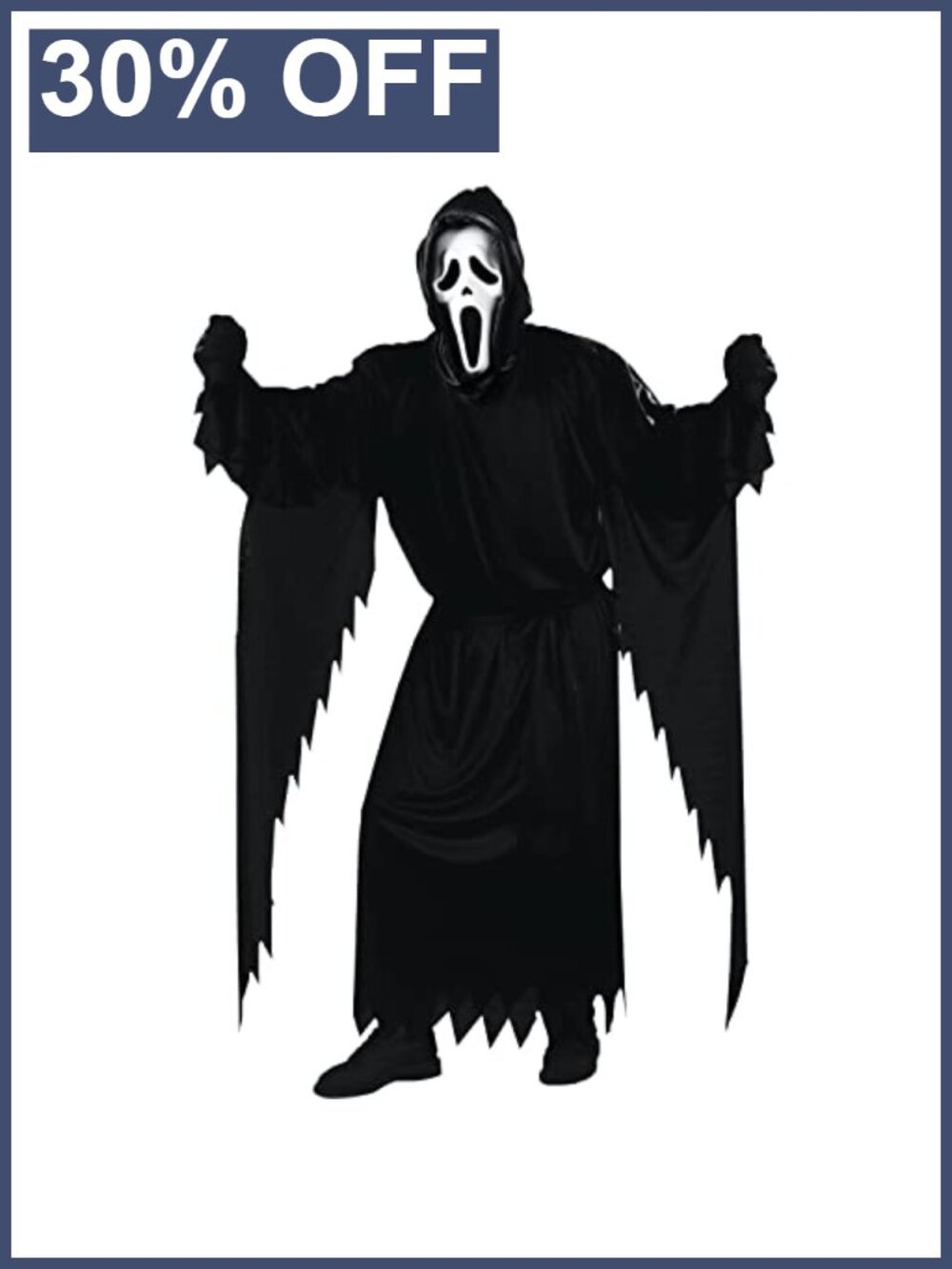 Fun World Ghostface Robe Costume Halloween Horror Cosplay - Polyester